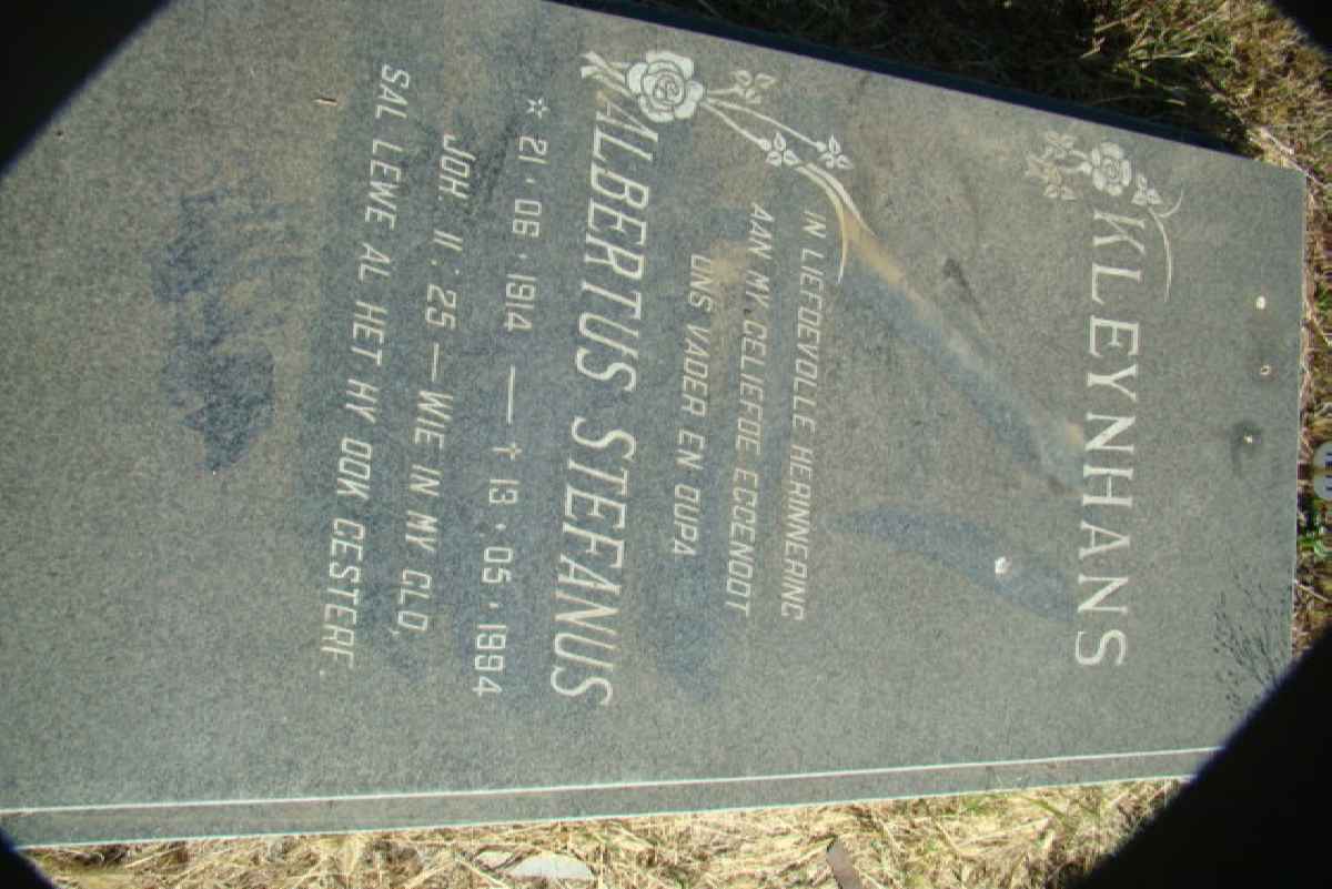 KLEYNHANS Albertus Stefanus 1914-1994