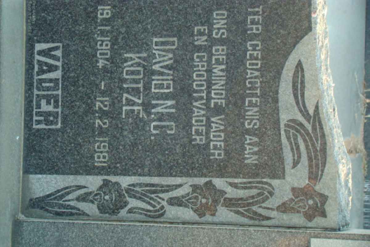 KOTZE Daniel N.C. 1904-1981