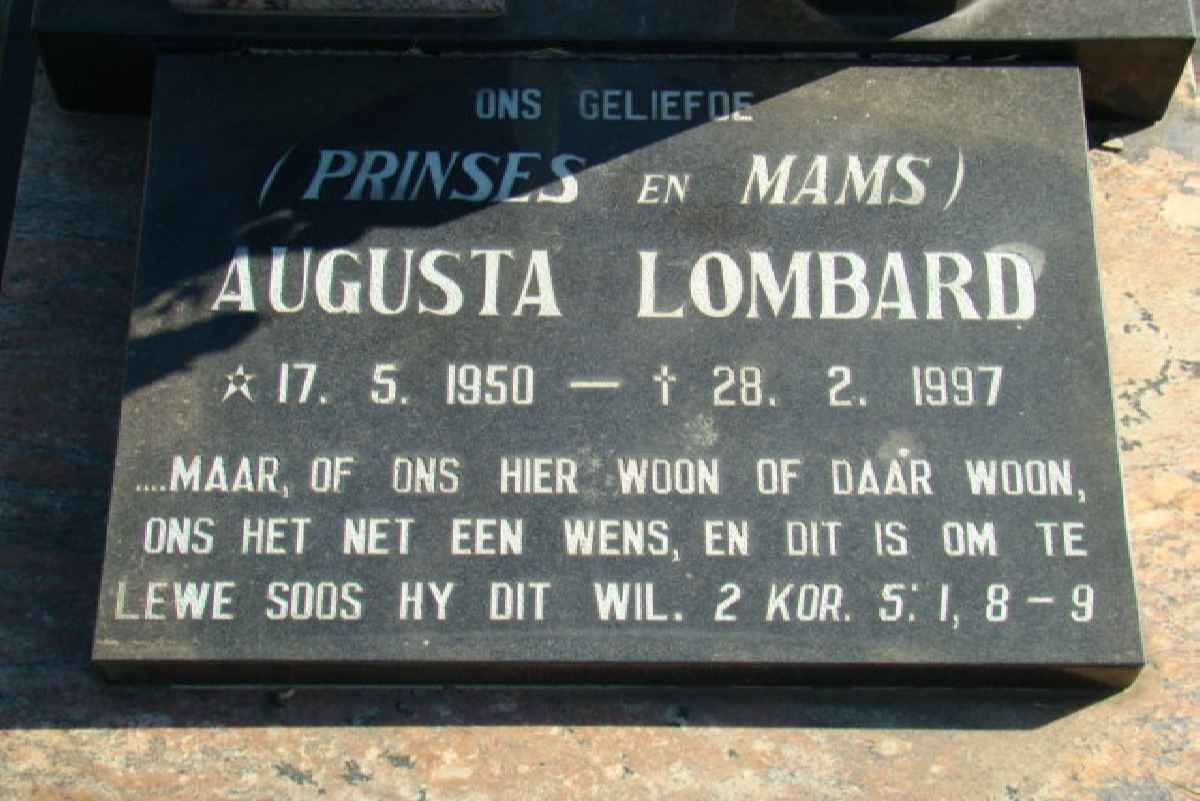 LOMBARD Augusta 1950-1997