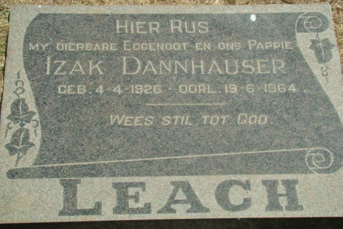 LEACH Izak Dannhauser 1926-1964