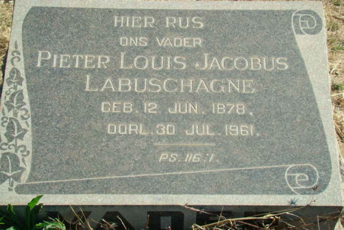 LABUSCHAGNE Pieter Louis Jacobus 1878-1961