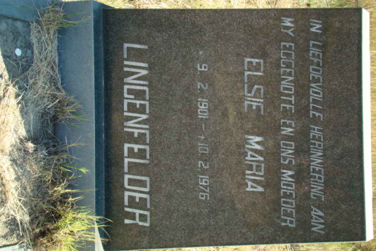 LINGENFELDER Elsie Maria 1901-1976