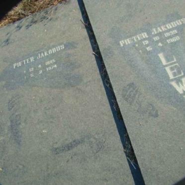 LEWIS Pieter Jakobus 1939-1960 :: LEWIS Pieter Jakobus 1895-1974