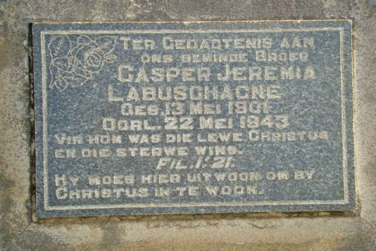 LABUSCHAGNE Casper Jeremia 1901-1943