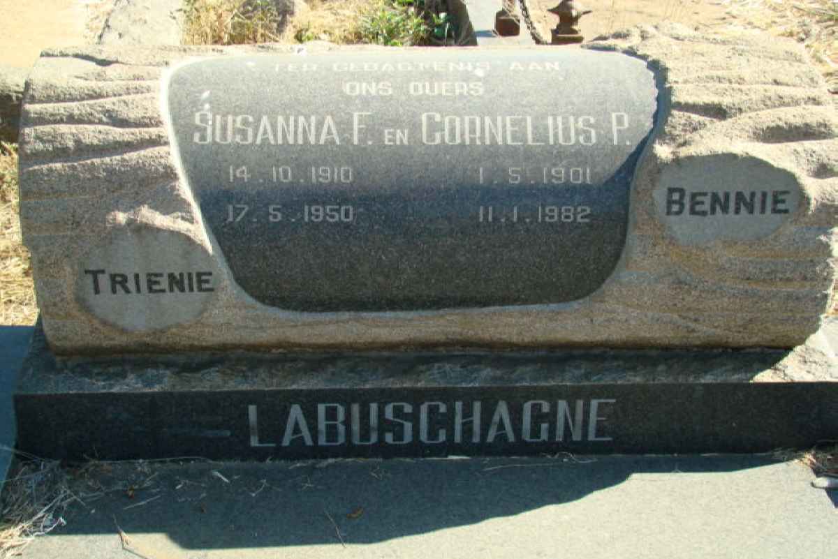 LABUSCHAGNE Cornelius P. 1901-1982 &amp; Susanna F. 1910-1950