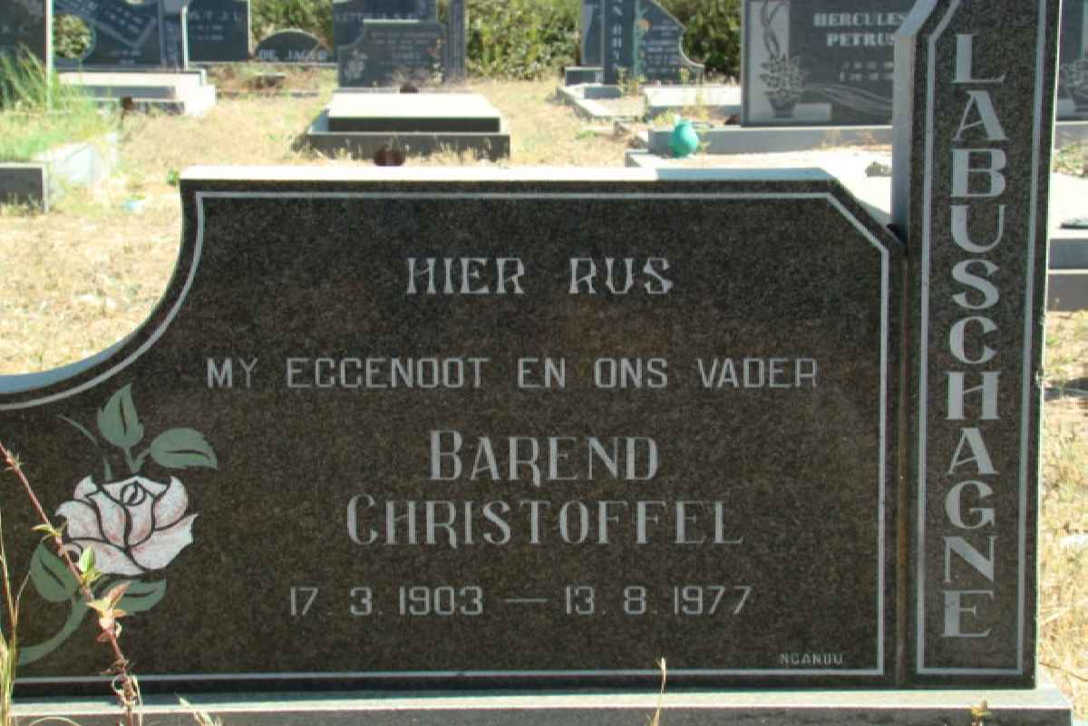 LABUSCHAGNE Barend Christoffel 1903-1977