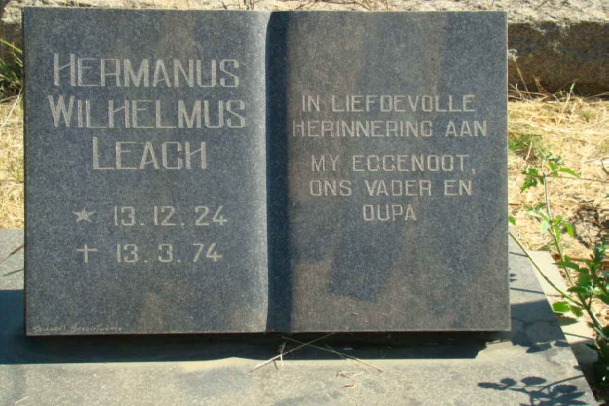 LEACH Hermanus Wilhelmus 1924-1974