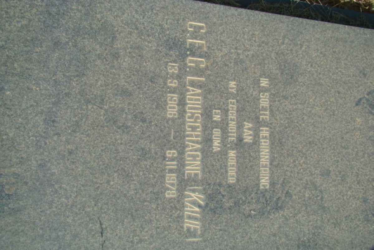 LABUSCHAGNE C.E.G. 1906-1978