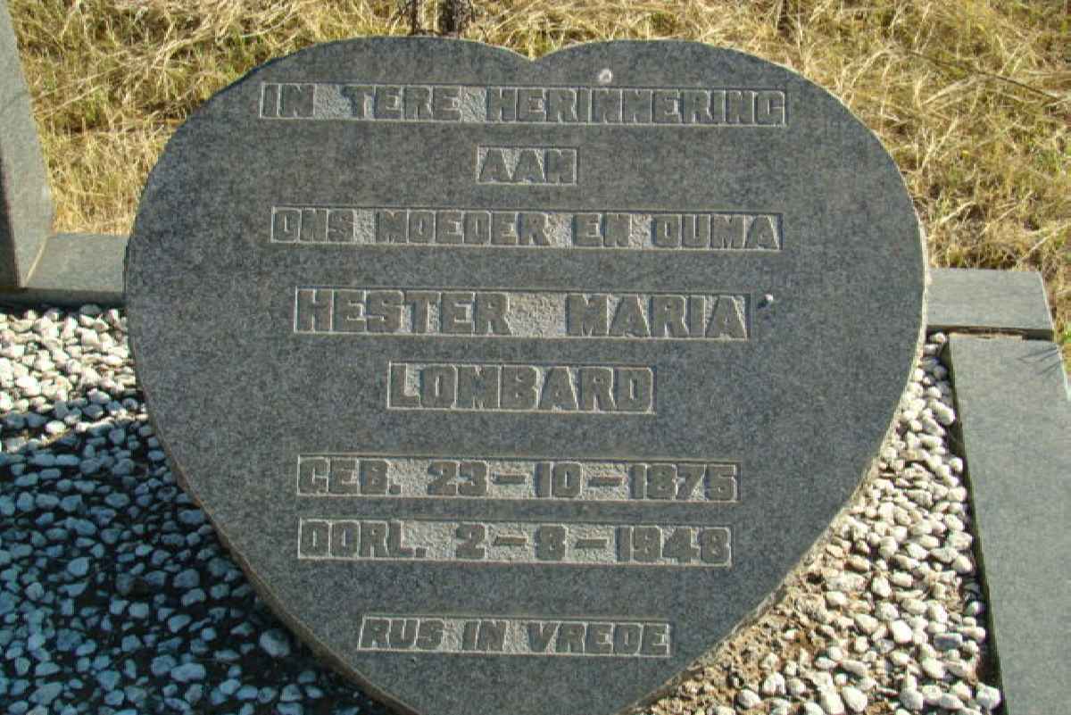 LOMBARD Hester Maria 1875-1948