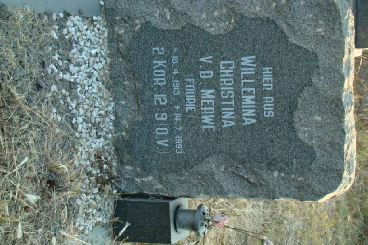 MERWE Willemina Christina, v.d. 1913-1993
