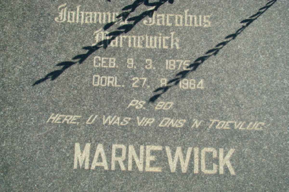 MARNEWICK Johannes Jacobus 1875-1964