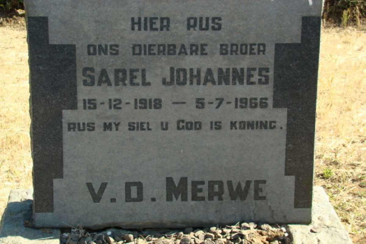MERWE Sarel Johannes, van der 1918-1966