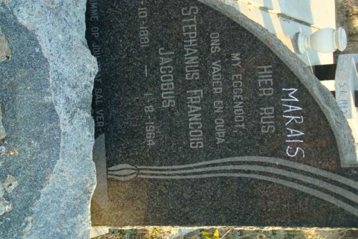 MARAIS Stephanus Francois Jacobus 1881-1964