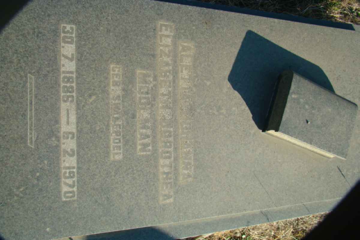 MOOLMAN Elizabeth Dorothea nee SWANEPOEL 1886-1970