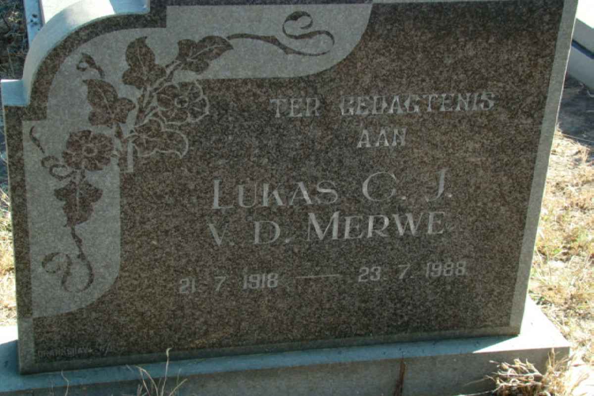 MERWE Lukas C.J., van der 1918-1988