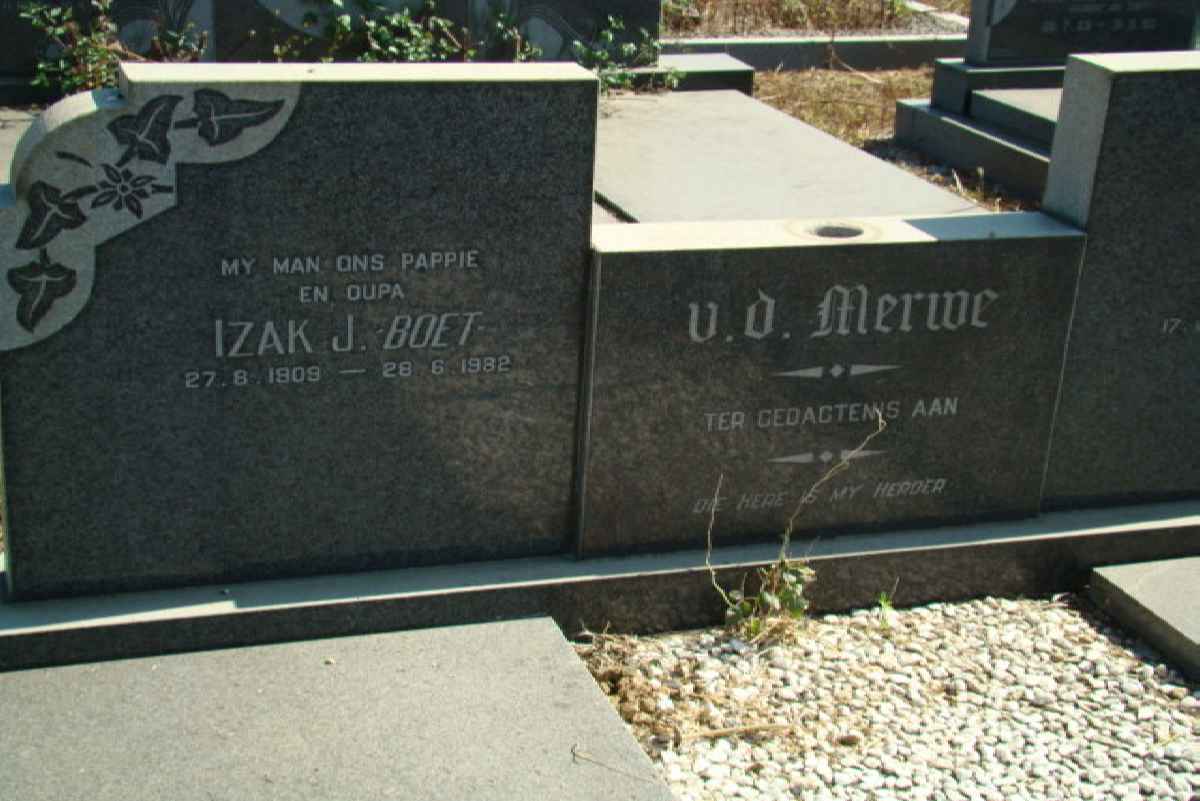 MERWE Izak J., van der 1909-1982