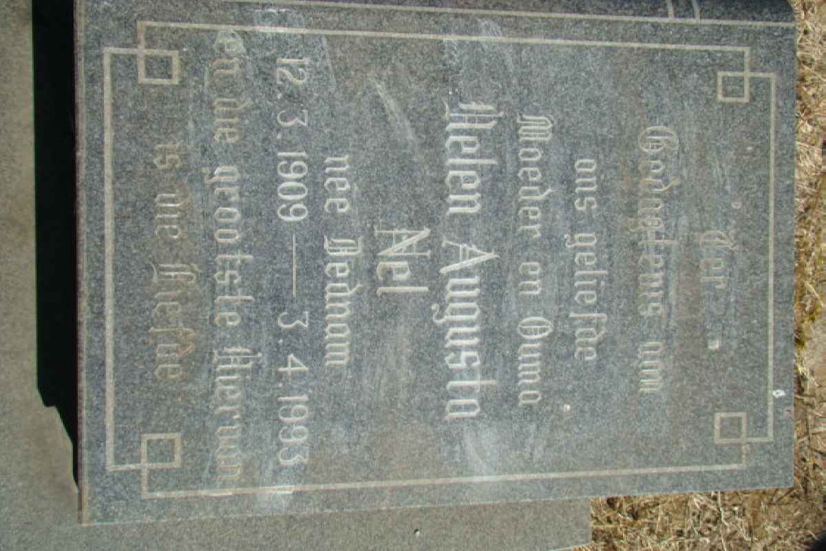 NEL Helen Augusta nee DEDNAM 1909-1993