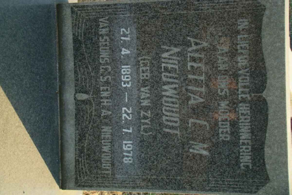 NIEUWOUDT Aletta C.M. 1893-1978