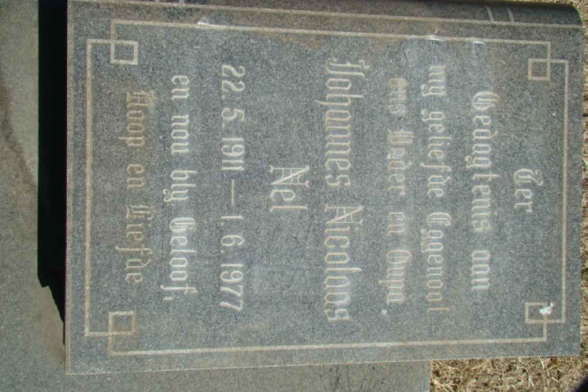 NEL Johannes Nicolaas 1911-1977