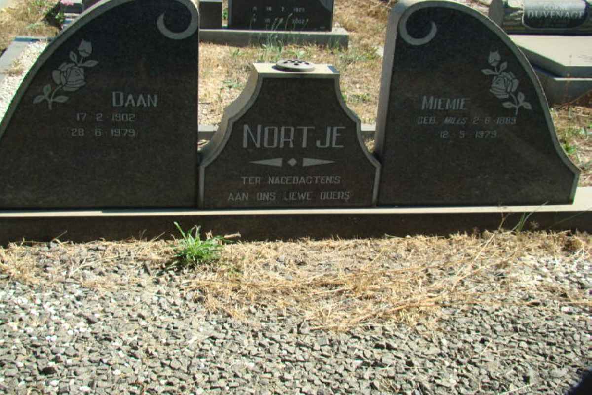NORTJE Daan 1902-1979 &amp; Miemie MILLS 1889-1979