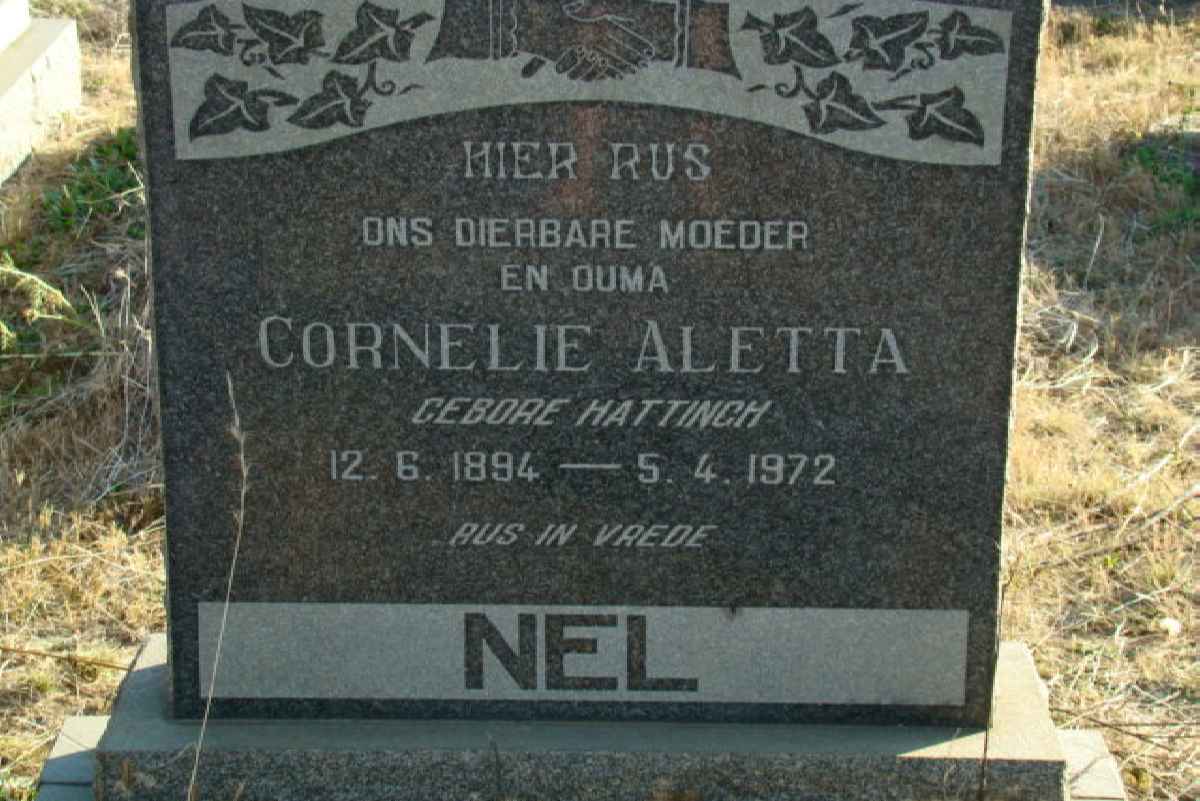 NEL Cornelie Aletta nee HATTINGH 1894-1972