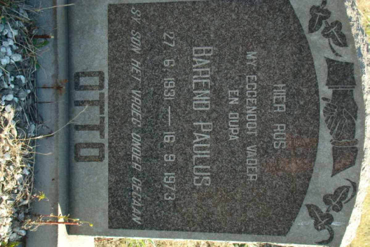 OTTO Barend Paulus 1931-1973
