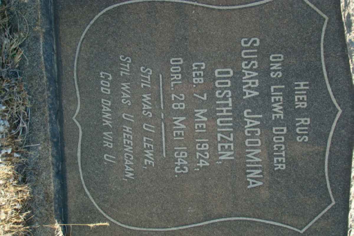 OOSTHUIZEN Susara Jacomina 1924-1943