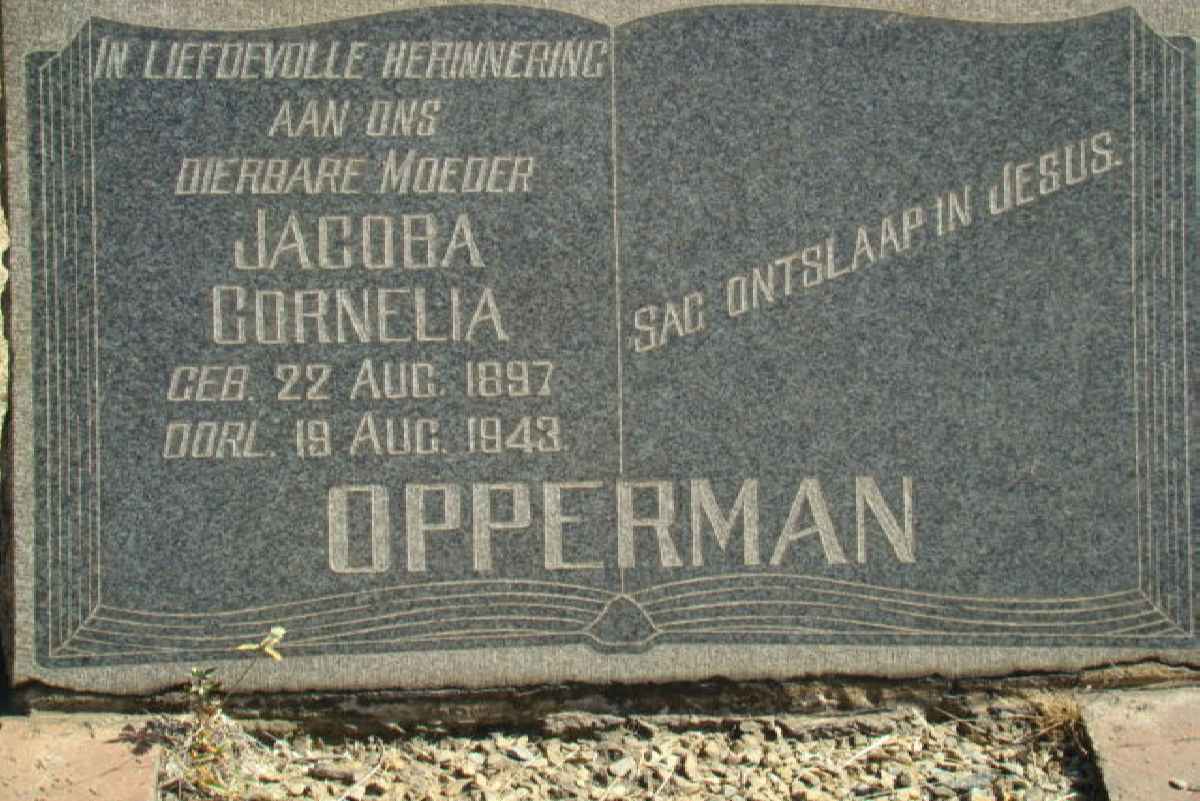 OPPERMAN Jacoba Cornelia 1897-1943
