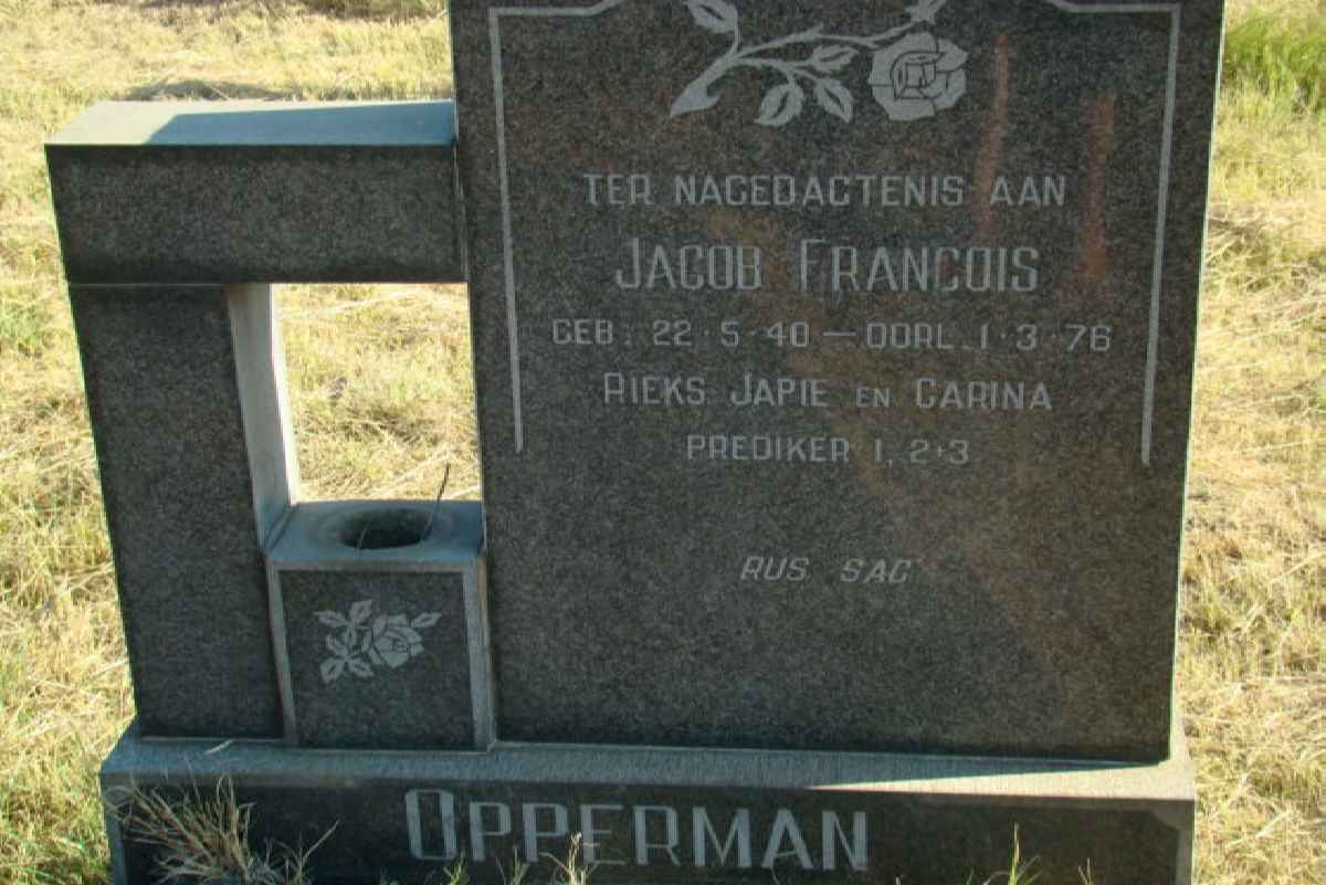 OPPERMAN Jacob Francois 1940-1976