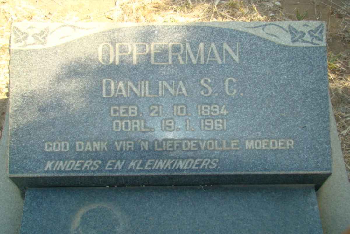 OPPERMAN Danila S.C. 1894-1961