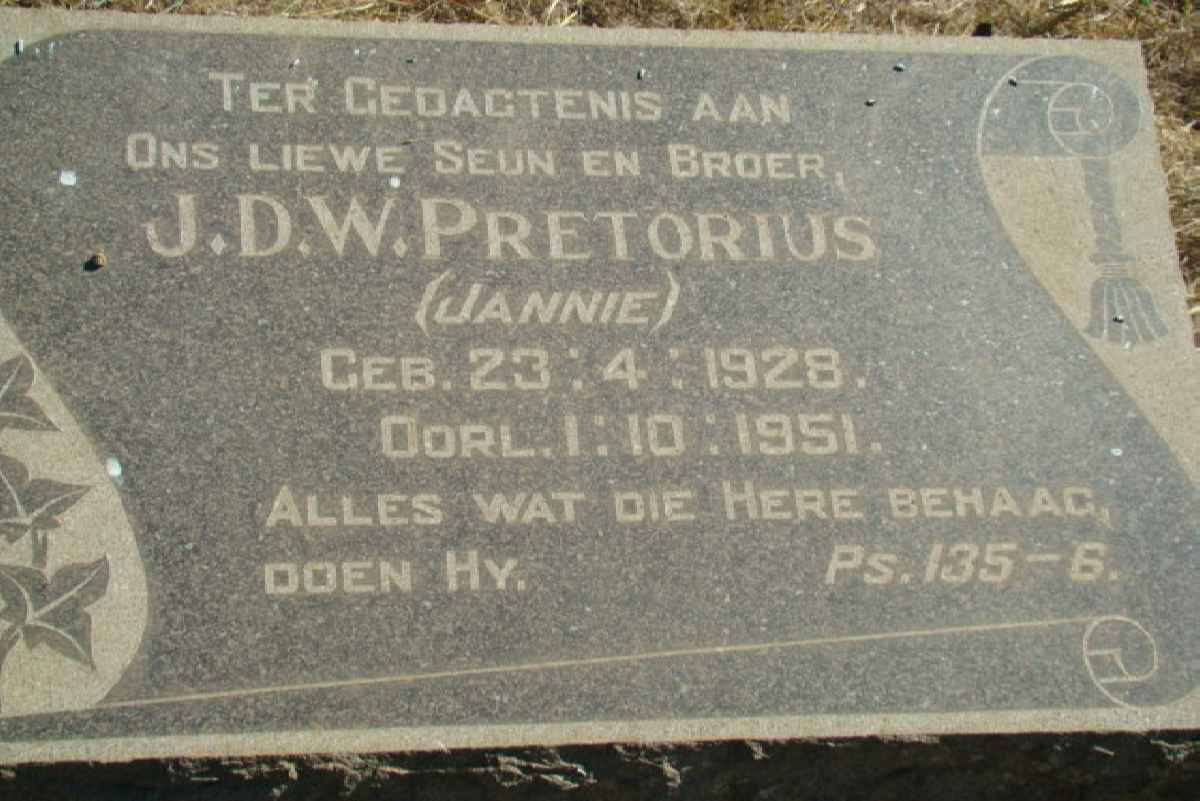 PRETORIUS J.D.W. 1928-1951
