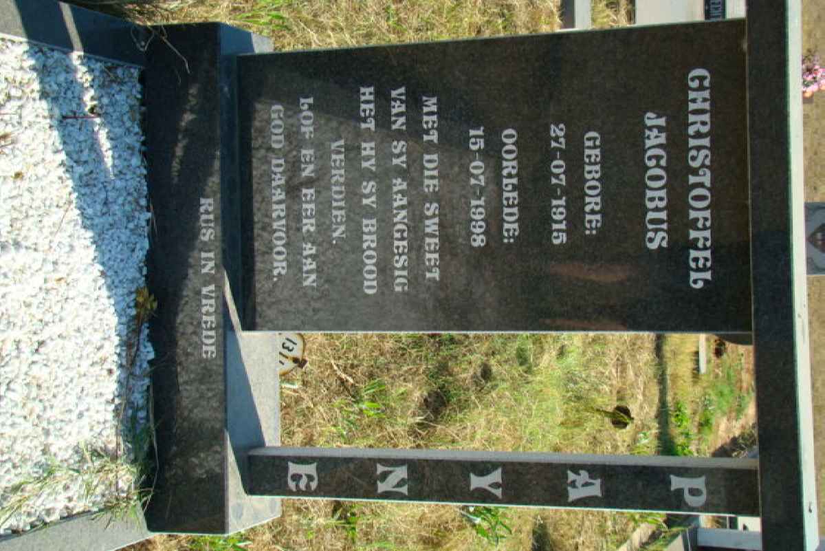 PAYNE Christoffel Jacobus 1915-1998