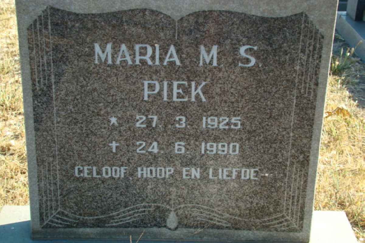 PIEK Maria M.S. 1925-1990