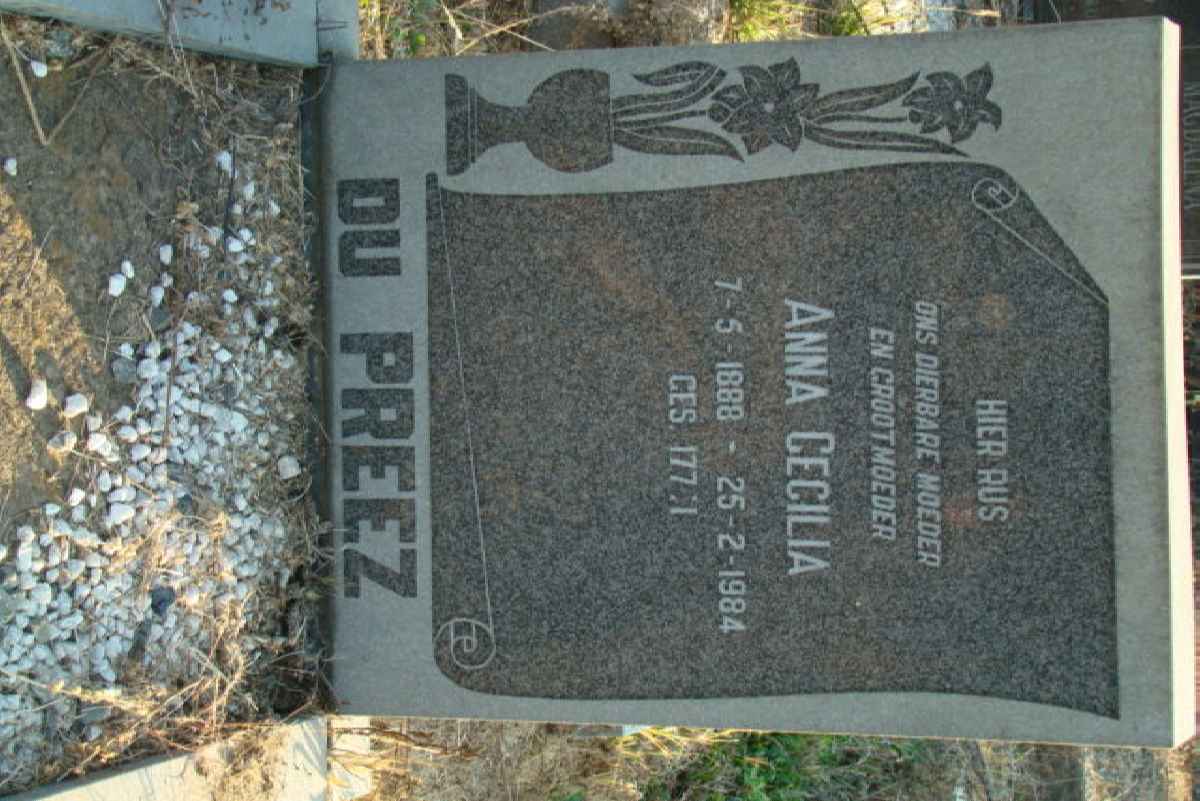 PREEZ Anna Cecilia, du 1888-1984