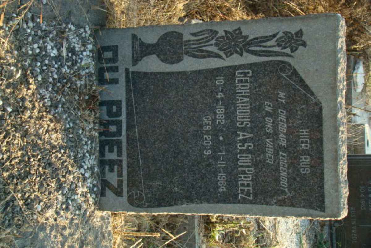 PREEZ Gerhardus A.S., du 1882-1964