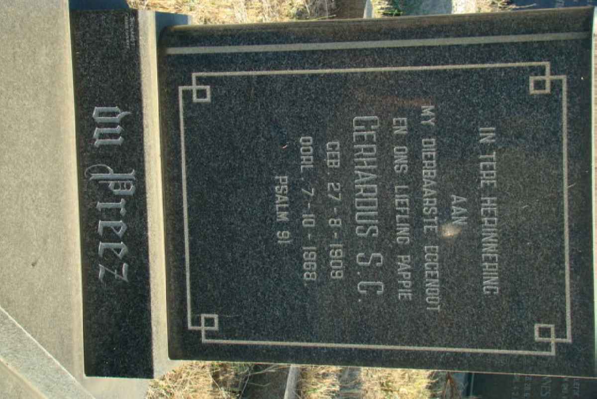PREEZ Gerhardus S.C., du 1909-1968
