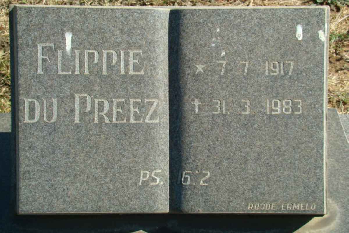 PREEZ Flippie, du 1917-1983