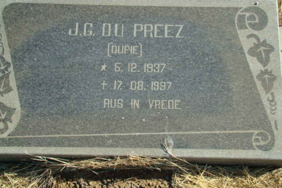 PREEZ J.G., du 1937-1997