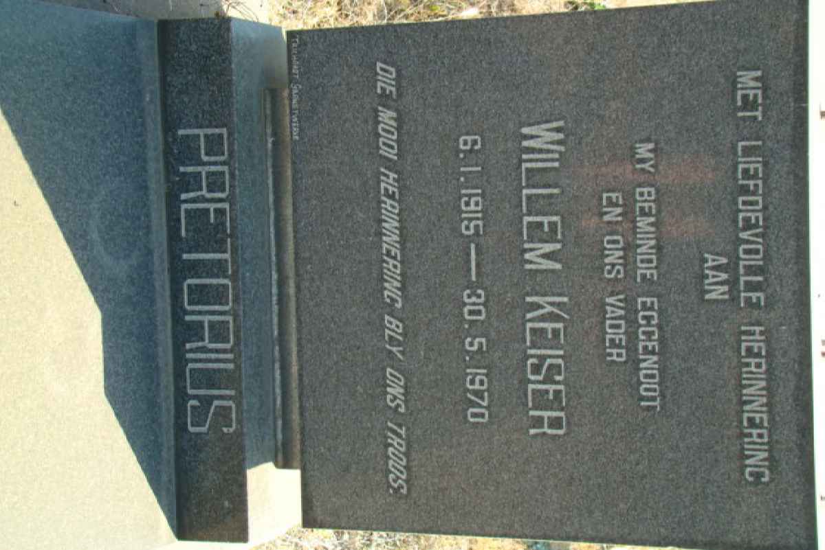 PRETORIUS Willem Keiser 1915-1970