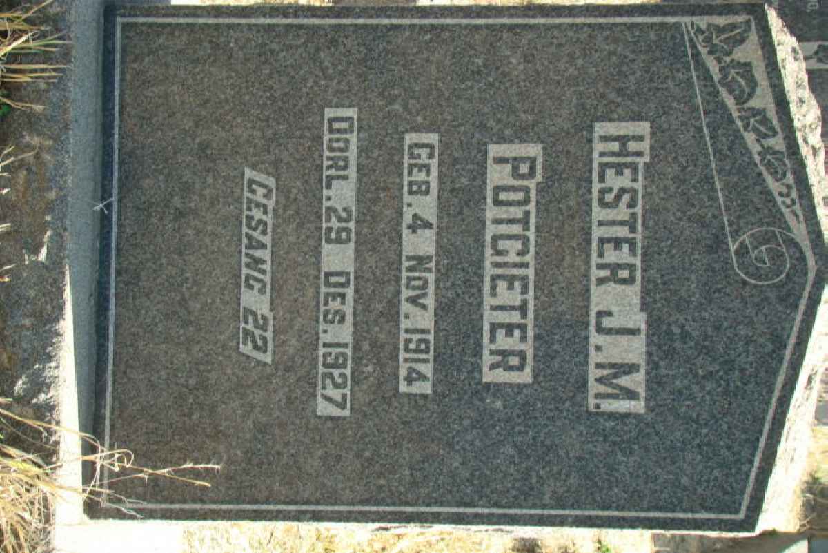 POTGIETER Hester J.M. 1914-1927
