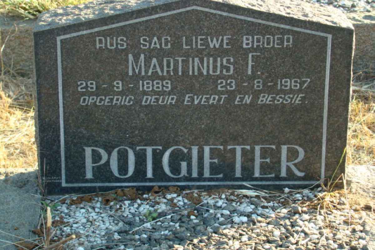 POTGIETER Martinus F. 1889-1967