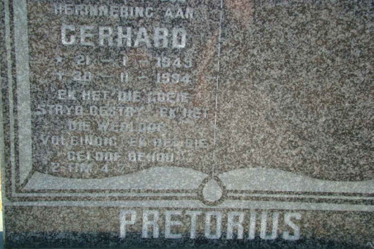 PRETORIUS Gerhard 1949-1994