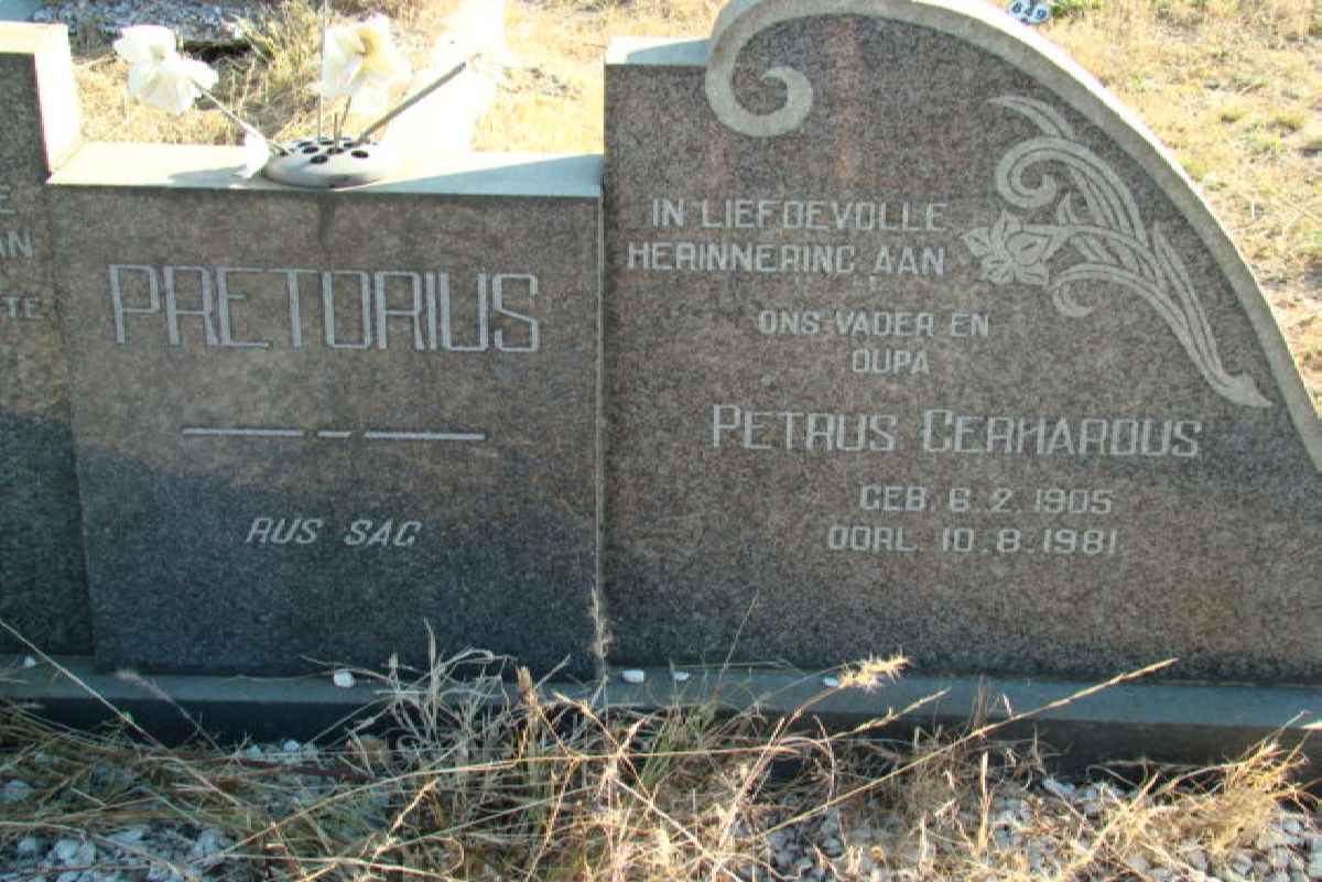 PRETORIUS Petrus Gerhardus 1905-1981