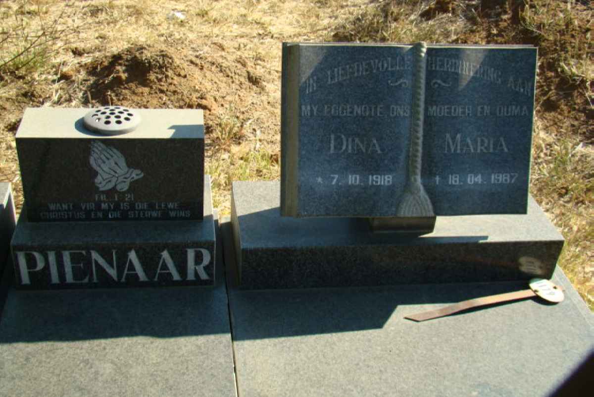PIENAAR Dina Maria 1918-1987