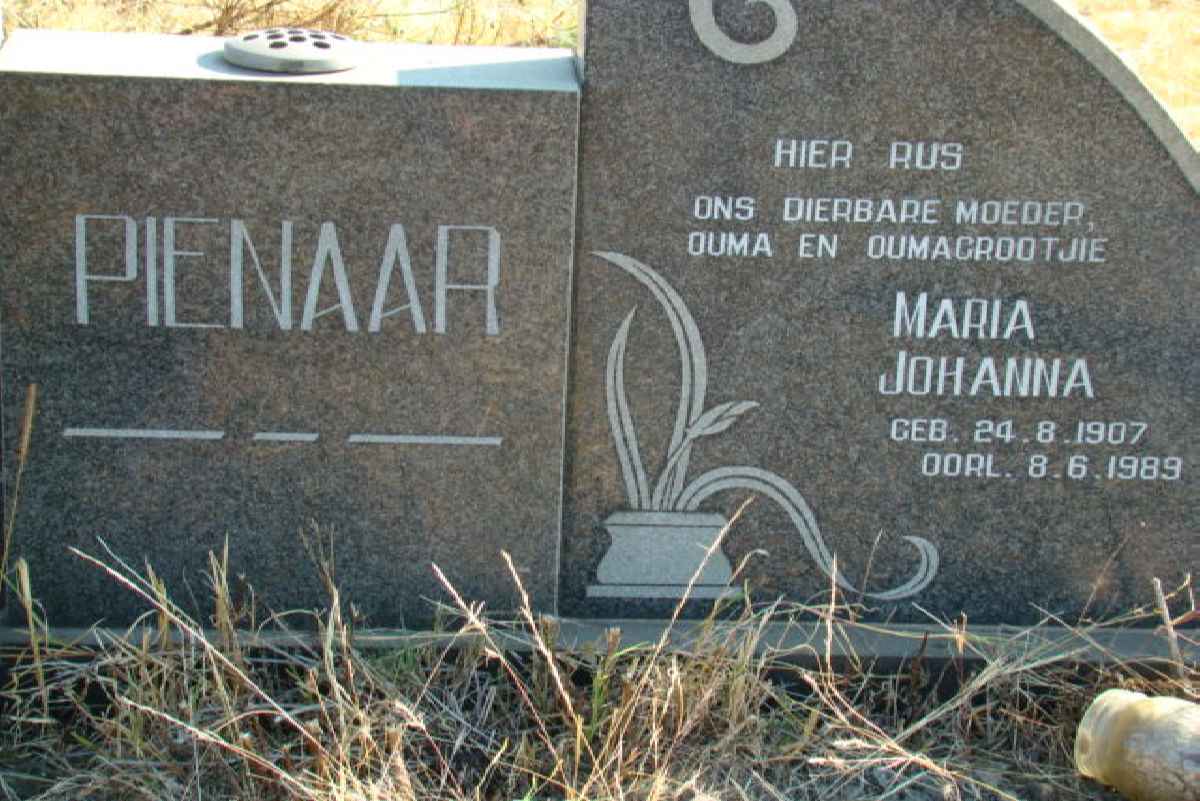 PIENAAR Maria Johanna 1907-1989