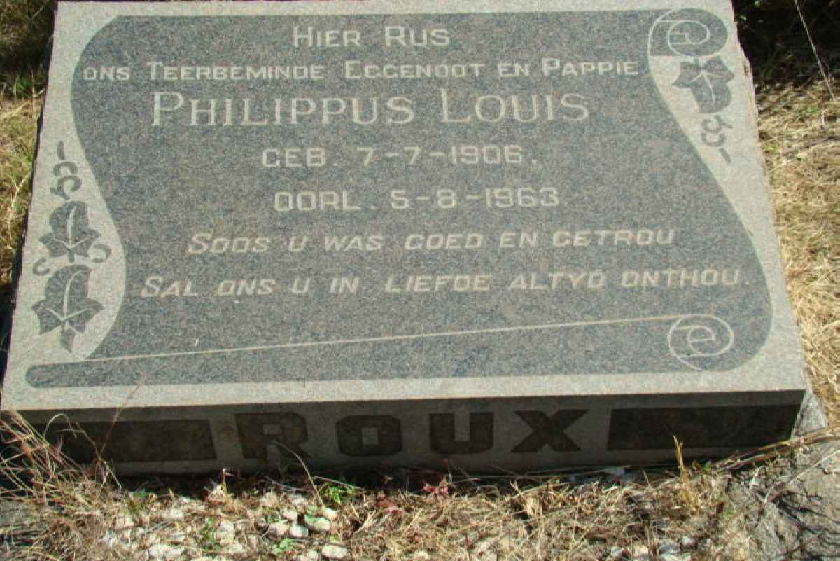 ROUX Philippus Louis 1906-1963
