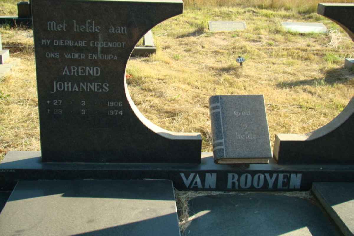 ROOYEN Arend Johannes, van 1906-1974