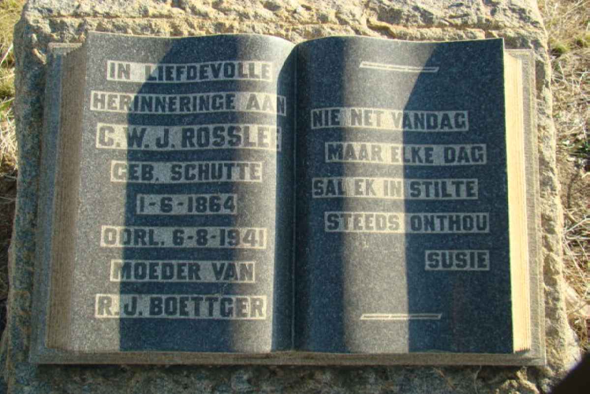 ROSSLEE C.W.J. nee SCHUTTE 1864-1941