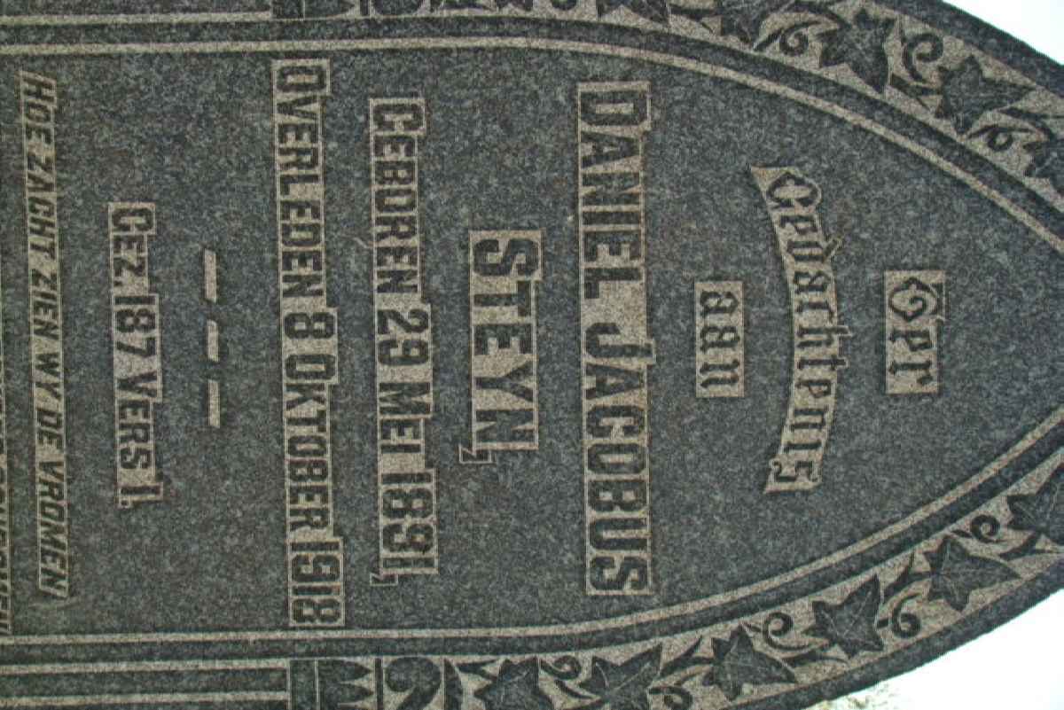 STEYN Daniel Jacobus 1891-1918