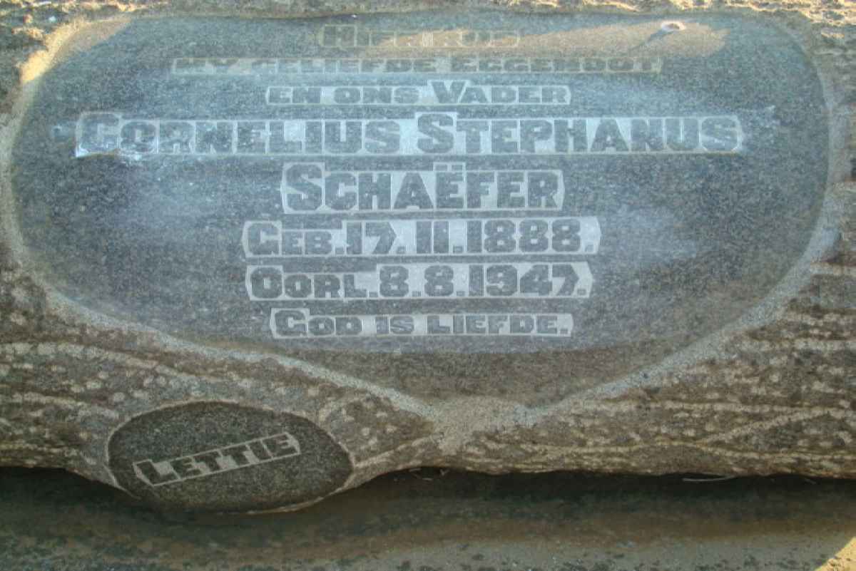 SCHAEFER Cornelius Stephanus 1888-1947